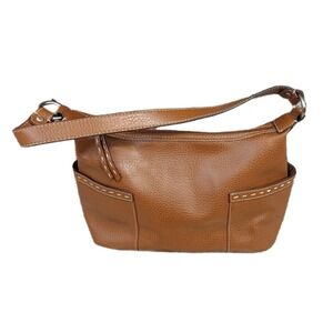 Relic Brown Leather Purse 1 Strap, Outside Pockets, Phone Holder Inside/Pocket